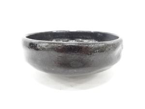 楽焼　佐々木松楽造　黒楽　馬盥茶碗